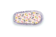  Pink and Yellow Flowers Sticker - Dexcom Transmitter for diabetes CGMs and insulin pumps