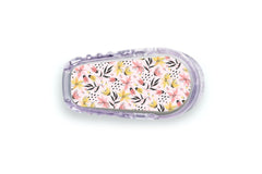 Pink and Yellow Flowers Sticker - Dexcom G6 / One Sensor for diabetes CGMs and insulin pumps