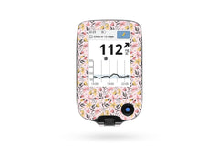 Pink and Yellow Flowers Sticker - Freestyle Libre Reader for diabetes CGMs and insulin pumps