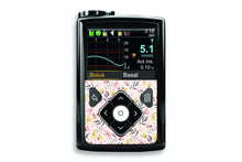  Pink and Yellow Flowers Sticker - Medtronic 640g, 680g, 780g for diabetes CGMs and insulin pumps