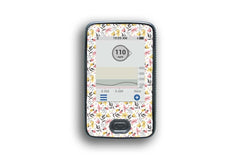 Pink and Yellow Flowers Sticker for Dexcom G6 / One Receiver diabetes CGMs and insulin pumps