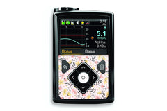 Pink and Yellow Flowers Sticker for Medtronic Minimed 640g, 680g, 780g diabetes CGMs and insulin pumps
