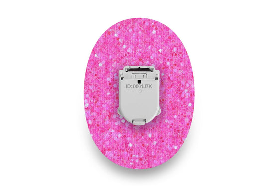 Pink Glitter Patch for Glucomen Day diabetes supplies and insulin pumps