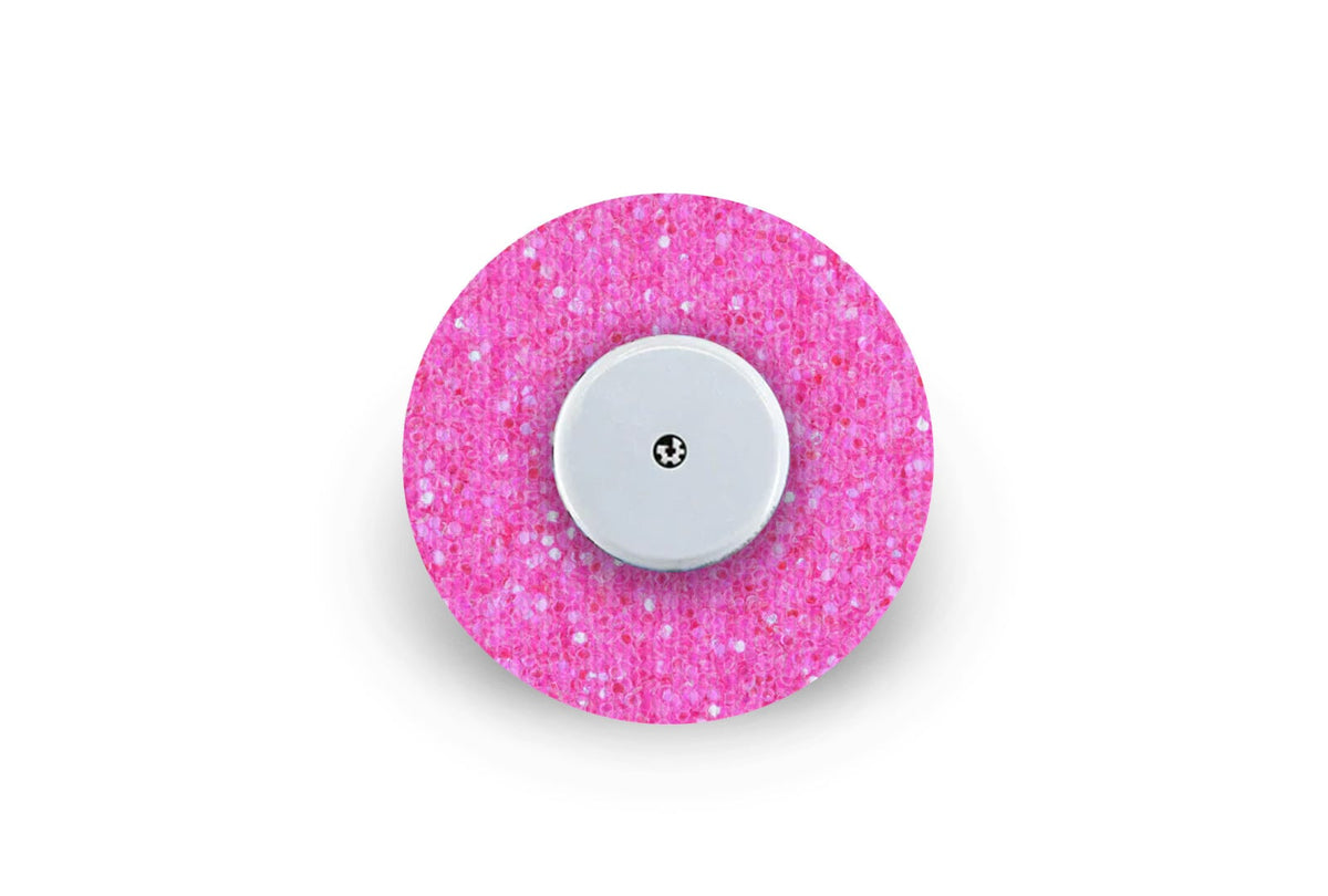 Pink Glitter Patch for Freestyle Libre diabetes supplies and insulin pumps