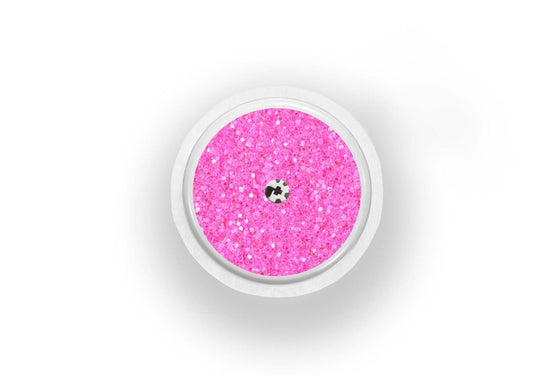 Pink Glitter Sticker for Libre 2 diabetes supplies and insulin pumps