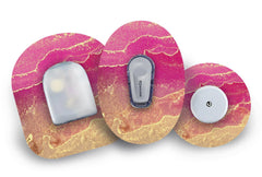 Pink Marble Patch for Freestyle Libre diabetes supplies and insulin pumps