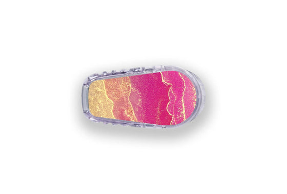 Pink Marble Sticker for Dexcom Transmitter diabetes supplies and insulin pumps