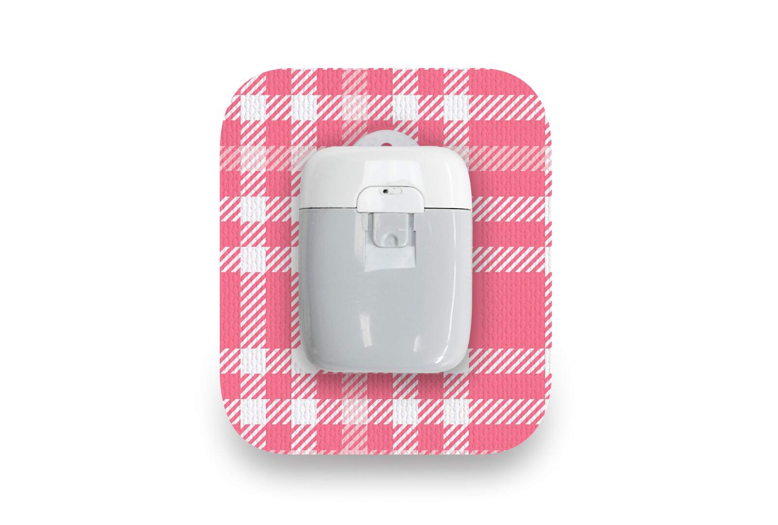 Pink Plaid Patch for Medtrum Pump diabetes CGMs and insulin pumps