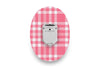 Pink Plaid Patch for Glucomen Day diabetes CGMs and insulin pumps