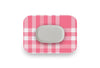 Pink Plaid Patch for GlucoRX Aidex diabetes CGMs and insulin pumps