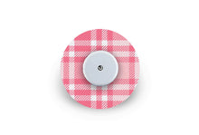  Pink Plaid Patch - Freestyle Libre for Freestyle Libre diabetes CGMs and insulin pumps