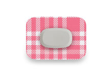  Pink Plaid Patch - GlucoRX Aidex for Single diabetes CGMs and insulin pumps