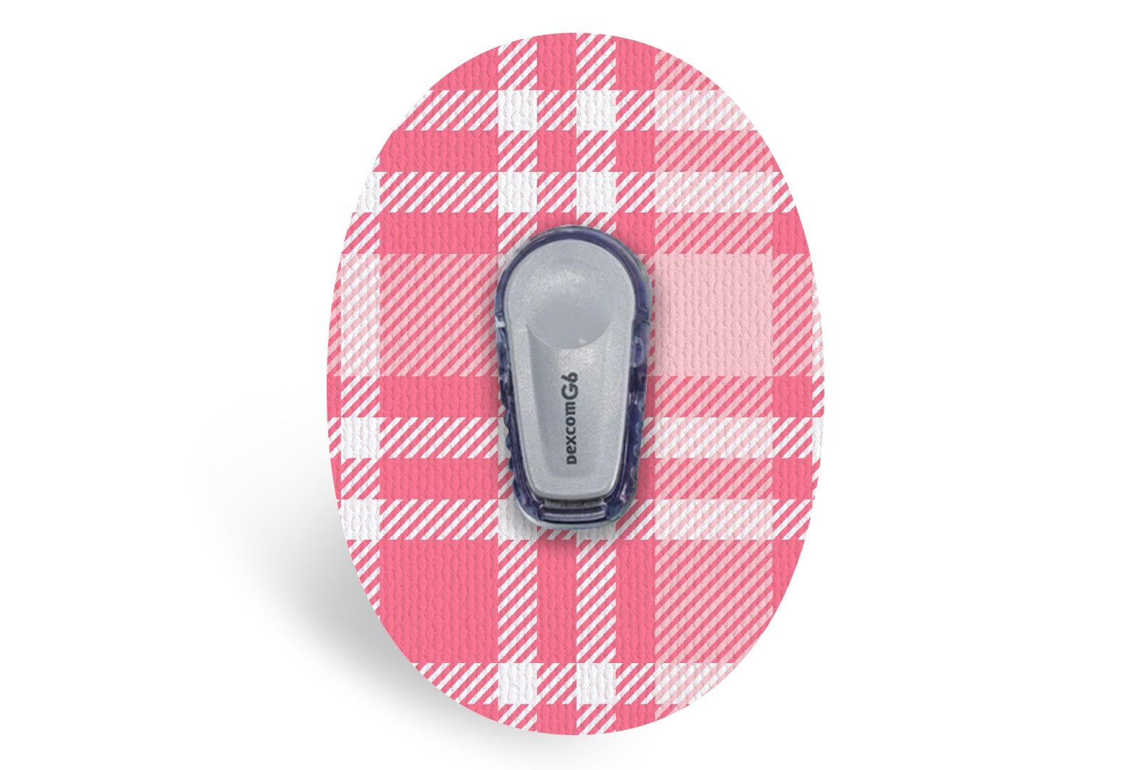 Pink Plaid Patch for Dexcom G6 / One diabetes CGMs and insulin pumps