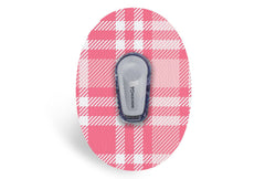 Pink Plaid Patch for Dexcom G6 / One diabetes CGMs and insulin pumps