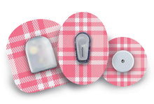  Pink Plaid Patch for Freestyle Libre diabetes CGMs and insulin pumps