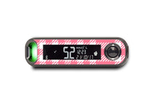  Pink Plaid Sticker - Contour Next One for diabetes supplies and insulin pumps