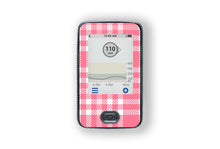  Pink Plaid Sticker - Dexcom G6 Receiver for diabetes supplies and insulin pumps
