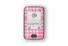 Pink Plaid Sticker for Novopen diabetes supplies and insulin pumps