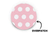 Pink Polka Dot Patch for Freestyle Libre 3 diabetes CGMs and insulin pumps
