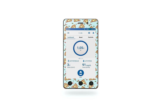Pizza Sticker - Omnipod Dash PDM for diabetes CGMs and insulin pumps