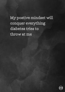 Positive Mindset Poster for A4 diabetes supplies and insulin pumps