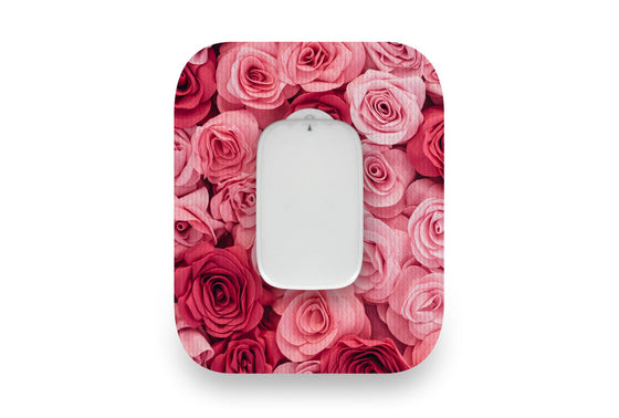 Pretty Pink Rose Patch for Medtrum CGM diabetes CGMs and insulin pumps