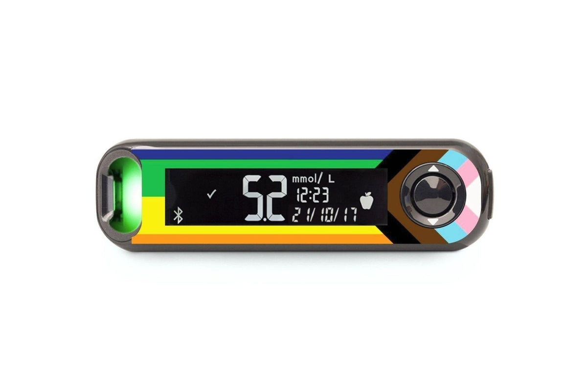 Pride Progression Sticker - Contour Next One for diabetes CGMs and insulin pumps