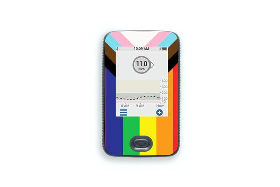Pride Progression Sticker - Dexcom G6 Receiver for diabetes CGMs and insulin pumps