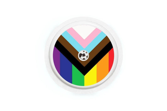 Pride Progression Sticker - Freestyle Libre 1, 2, or 2+ for diabetes CGMs and insulin pumps