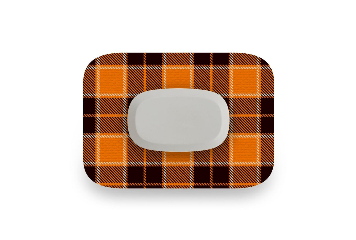 Pumpkin Plaid Patch - GlucoRX Aidex for Single diabetes supplies and insulin pumps