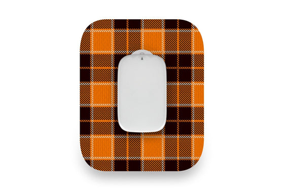 Pumpkin Plaid Patch - Medtrum CGM for Single diabetes supplies and insulin pumps