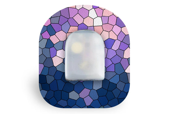 Purple Glass Patch - Omnipod for Single diabetes supplies and insulin pumps