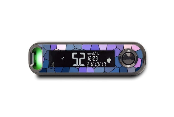 Purple Glass Sticker - Contour Next One for diabetes supplies and insulin pumps
