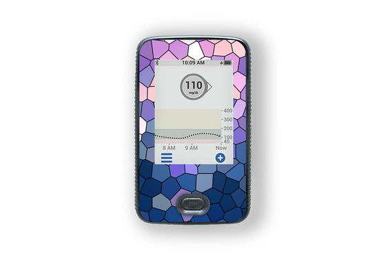 Purple Glass Sticker for Dexcom G6 Receiver diabetes supplies and insulin pumps