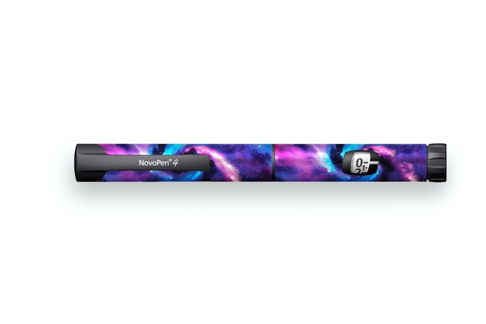 Purple Nebula Sticker - Novopen for diabetes CGMs and insulin pumps