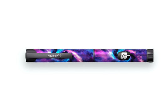 Purple Nebula Sticker - Novopen for diabetes CGMs and insulin pumps