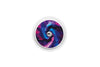 Purple Nebula Sticker for Libre 2 diabetes CGMs and insulin pumps