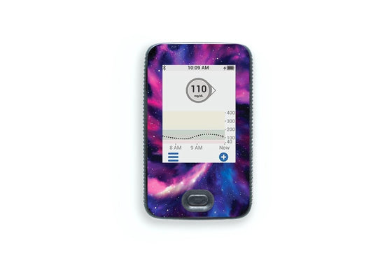 Purple Nebula Sticker for Dexcom G6 Receiver diabetes CGMs and insulin pumps