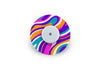 Purple Swirl Patch for Freestyle Libre diabetes CGMs and insulin pumps