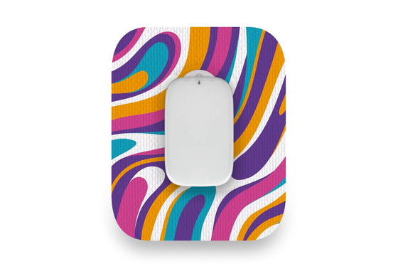 Purple Swirl Patch for Medtrum CGM diabetes CGMs and insulin pumps