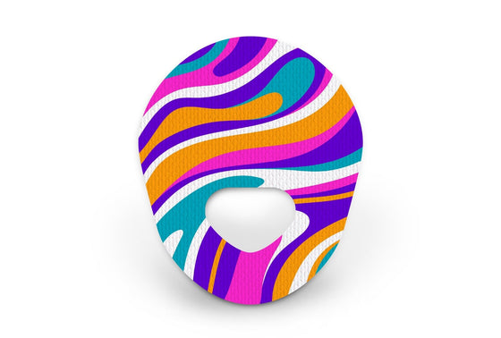 Purple Swirl Patch - Guardian Enlite for Single diabetes CGMs and insulin pumps