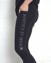 PWRD 3D Fit Ribbed Seamless Leggings for Black diabetes supplies and insulin pumps