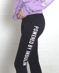 PWRD 3D Fit Ribbed Seamless Leggings for Black diabetes supplies and insulin pumps