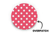Red Polka Dot Patch for Freestyle Libre 3 diabetes CGMs and insulin pumps