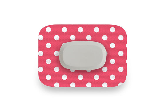 Red Polka Dot Patch for GlucoRX Aidex diabetes CGMs and insulin pumps