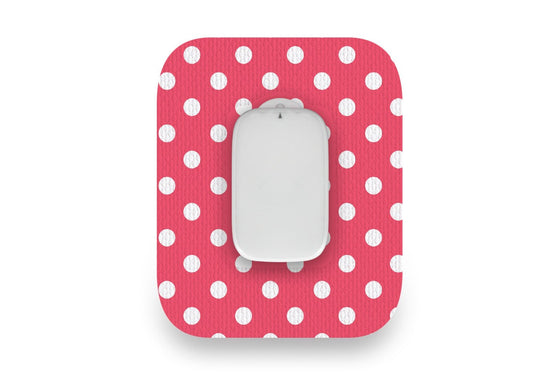 Red Polka Dot Patch for Medtrum CGM diabetes CGMs and insulin pumps