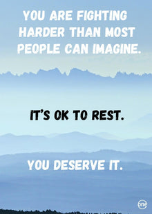  Rest & Recover Poster for A4 diabetes supplies and insulin pumps