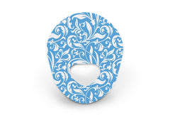 Royal White Flowers Patch for Guardian Enlite diabetes CGMs and insulin pumps