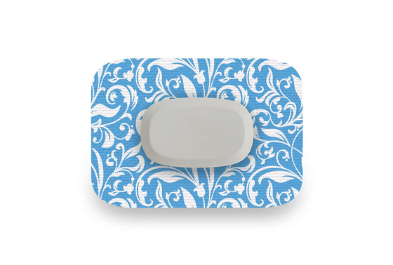 Royal White Flowers Patch for GlucoRX Aidex diabetes CGMs and insulin pumps