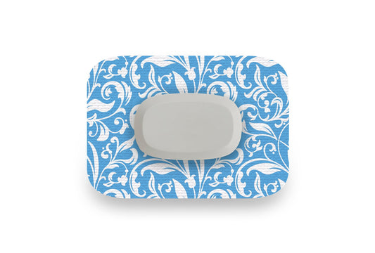 Royal White Flowers Patch - GlucoRX Aidex for Single diabetes CGMs and insulin pumps